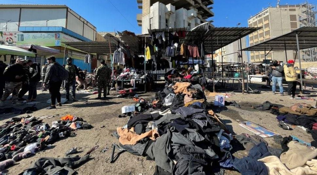 آثار الهجوم الإرهابي في بغداد