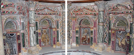 الدير الأبيض مع محاريب بولمان حمراء