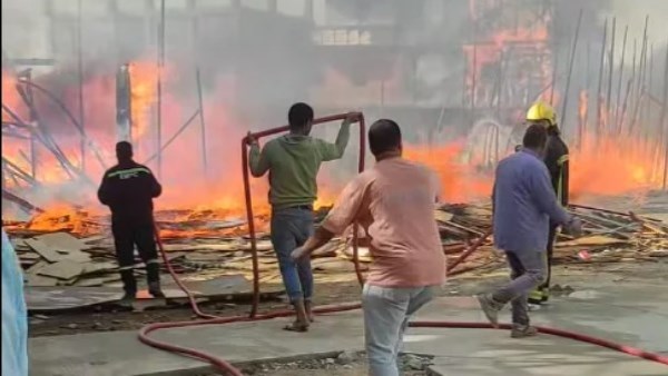 حريق مصنع قطن غرب طهطا
