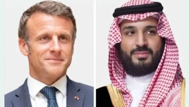 ولي العهد السعودي والرئيس الفرنسي