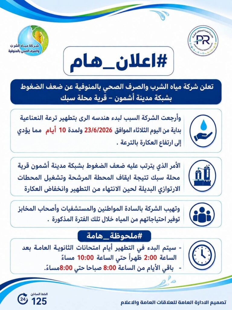 مياه المنوفية
